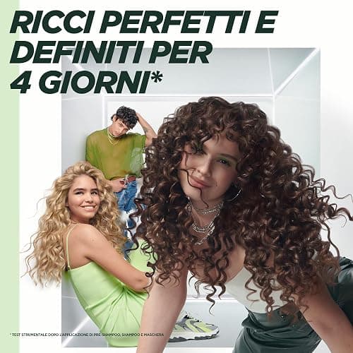Garnier Lot de 4 soins capillaires hydratants pour toutes les boucles - Répare et revitalise - Avec acide gras hyaluronique et karité - Pré-shampooing, masque capillaire et spray thumbnail 3