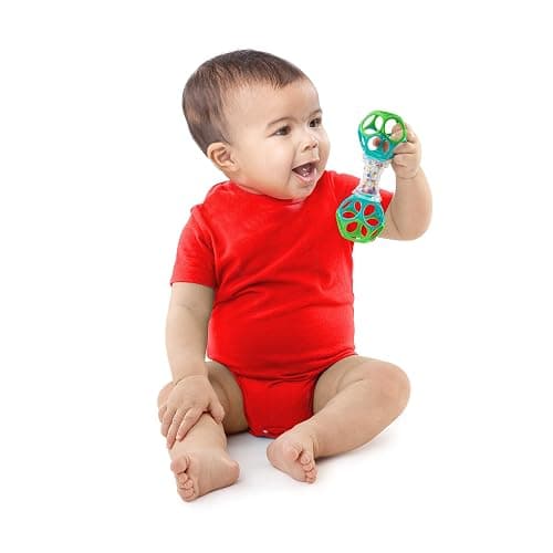 Bright Starts Little Shakers 6pc Gift Set, Easy-Grasp Oball Technology, Baby Rattles, Balls and Teethers, On-The-Go Toys, Lightweight, Unisex, Newborn+ thumbnail 6