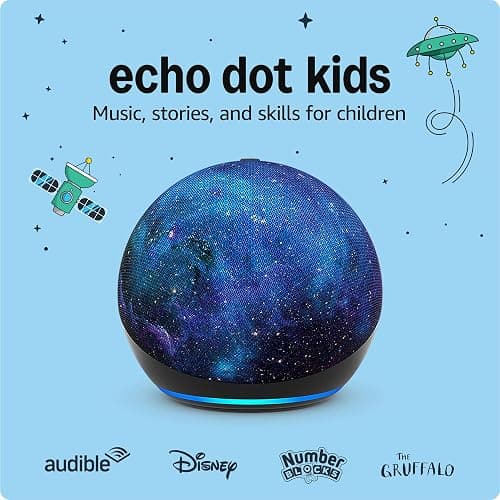 Echo Dot Kids (newest gen) | Wi-Fi and Bluetooth smart speaker with Alexa | With 1 year of Amazon Kids+ content | Stardust thumbnail 8