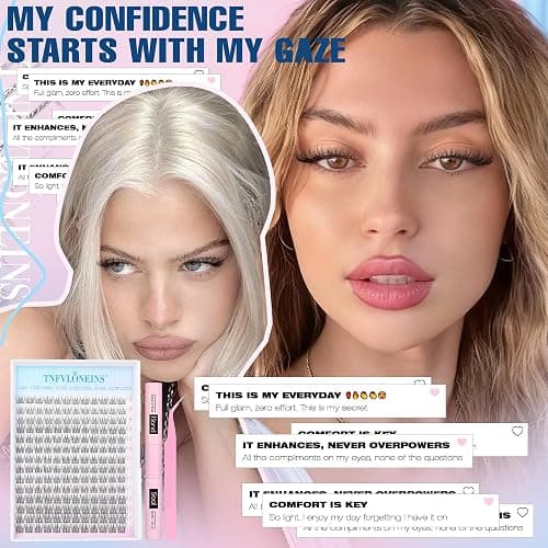 Natural Lash Extension Kit 168Pcs Lash Clusters Kit Wispy Eyelash Extensions 9-12MM Individual Lashes Extensions with Bond and Seal Lash Glue and Eyelash Extension Tweezers DIY at Home by TNFVLONEINS thumbnail 4