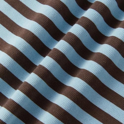 Striped Bloom Long Sleeve Shirt for Women Boxy Tee Top Streetwear | Y2k Oversized Crewneck Stripes Baggy T Shirts Stripe Cropped Drop Shoulder Sweater Sweatshirt Fairy Grunge Crop Tops thumbnail 6
