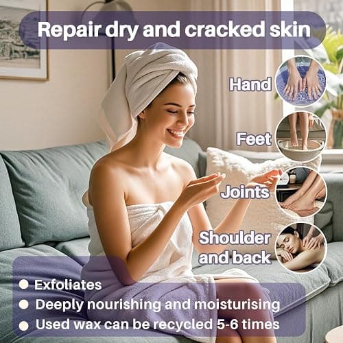 MAQIHAN Paraffin Wax for Hand and Feet - 2 Pack Lavender Scented Paraffin Wax Refills Hand Wax for Dry Skin, Hydration Nourish thumbnail 2