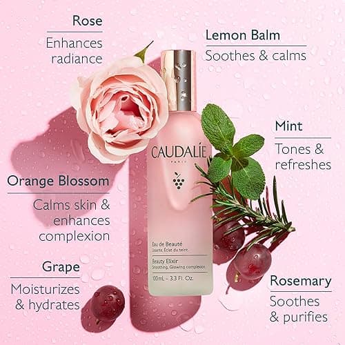 Caudalie Beauty Elixir Face Mist: Toner That Tightens Pores + Reduces Dullness + Sets Makeup thumbnail 5