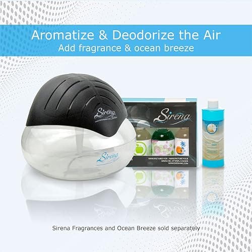 Sirena Twister Air Purifier (Black) - Water Filter Air Washer For Home and Office - Essential Oil Aroma Diffuser With LED Night light - Small Air Cleaner For Smoke and Pets thumbnail 9