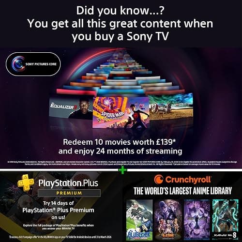Sony BRAVIA 3 – Direct LED, X-Balanced Speaker, Dolby Vision/Atmos, IMAX Enhanced, Google TV (2025), Google Cast, Apple AirPlay 2, Eco Dashboard 2, Game Menu 2 – 85-inch thumbnail 6