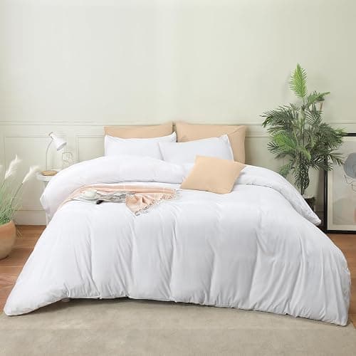 Utopia Bedding Duvet Cover Set with Pillowcases - 3 Pieces Bedding Duvet Cover with Zipper Closure - 1 Duvet Cover with 2 Pillowcases - Soft Brushed Microfiber (Full, White) thumbnail 8