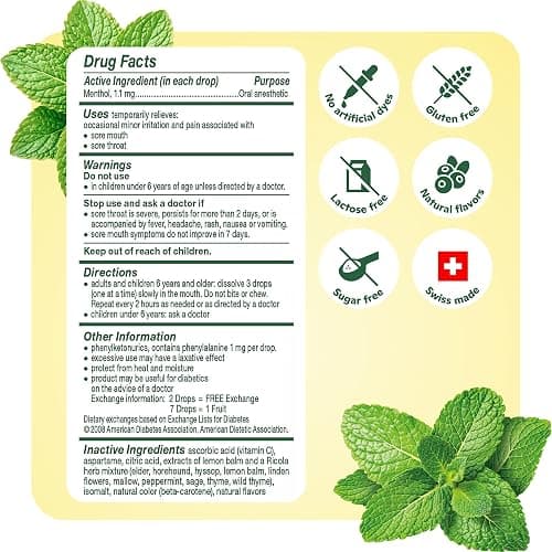 Ricola Sugar Free Lemon Mint Herbal Throat Drops - 105 Count | Made with Lemon Balm and Low Menthol for Everyday Voice Care - Herbal Throat Lozenges thumbnail 6