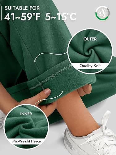 ATHMILE Sweatpants, Baggy Wide Leg, Straight Leg thumbnail 2