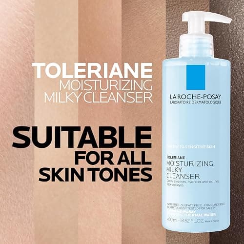 La Roche-Posay Toleriane Moisturizing Milky Cleanser, Gentle Face Cleanser with Glycerin for Dry, Sensitive & Allergy-Prone Skin, Face Wash for Hydration, Makeup Remover Cleanser, 13.5fl oz thumbnail 6