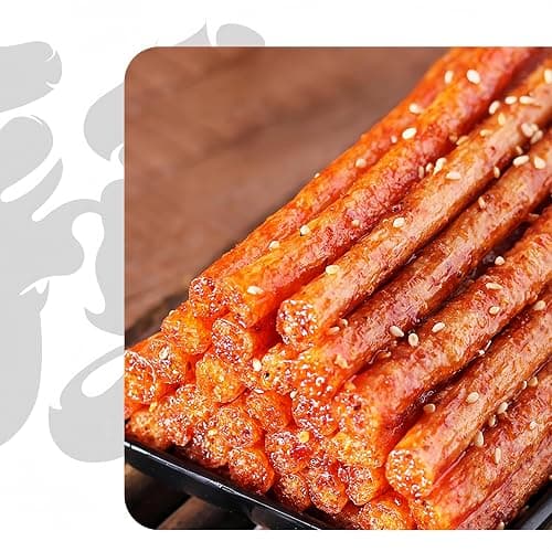 Spicy Strip Small Gluten Latiao - Chinese Special Classic Handmade Gluten Latiao Snack Food Delicious Snacking for Holiday gift Fragrant Spicy Flavour, 4 combinations Packed(4 Bags) thumbnail 6