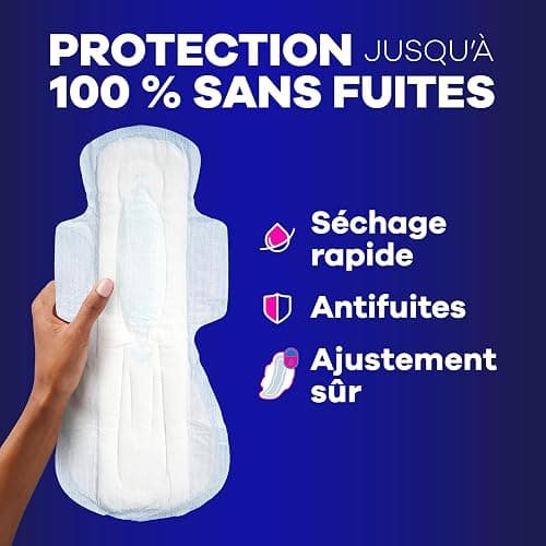Always Maxi Pads for Women, Extra Heavy Overnight Pad with Wings, Size 5, Unscented, 36 Count thumbnail 10