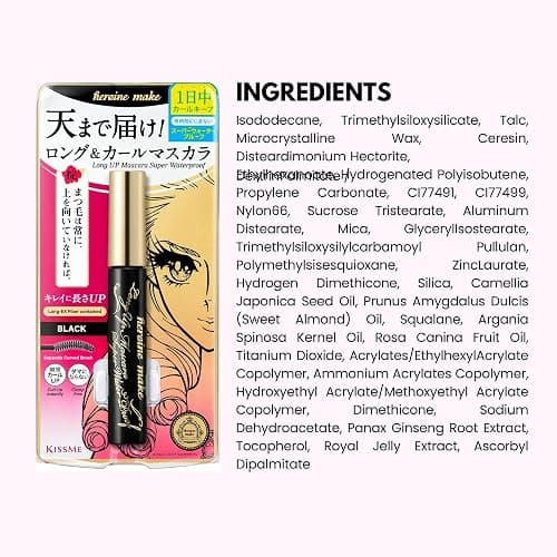 HEROINE MAKE by KISSME Waterproof Mascara Black | Tubing Mascara Volume and Length by Defining Fiber for Long and Curl Eye Makeup for Women, Made in Japan, Black, 1 EA thumbnail 8