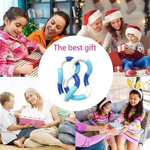 7PCS Quiet Twisty Fidget Toys – Squeeze, Twist, and Spin – Multicolored Sensory Toys for Kids and Adults, Stress Relief Toys & Educational Tools for Classroom,Alternative Gifts thumbnail 7