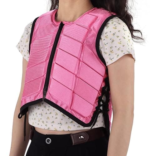 PerGar Children Equestrian Vest, Foam pad Safety Riding Equipment, Children Equestrian Protective Clothing, Pink Unisex Equestrian Protective Vest thumbnail 9