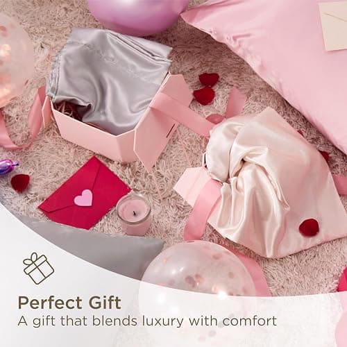 Bedsure Satin Pillowcase for Hair and Skin Queen - Pure White Silky Pillowcase Set of 4 with Envelope Closure, Similar to Silk Pillow Cases, Gifts for Women Men, 20x30 Inches thumbnail 6