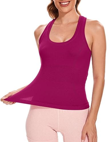 MathCat Workout Tank Tops for Women Sleeveless Gym Tops Seamless Racerback Athletic Yoga Shirts thumbnail 4