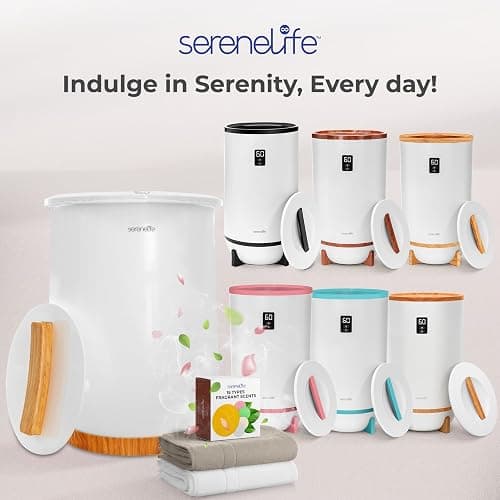 SereneLife Bucket Towel Warmers, White Large Towel Warmer for Spa and Bathroom, Luxury Towel Heater Gifts for Him & Her, Auto Shut-Off, Fits 2 large, Blankets, Bathrobes, PJ's thumbnail 7