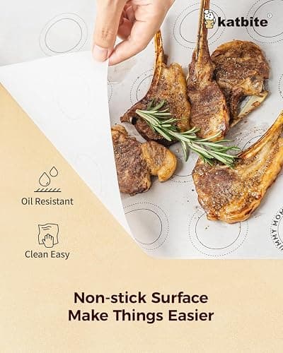 Katbite 100 Macaron Parchment Sheets Template Baking, Cookie Parchment, Printed Circle Baking Stencil for Macaron Cookie, 12x16 In, Non-Stick & Heavy Duty, Pre-cut Paper for Chicken Pizza French Fry thumbnail 5