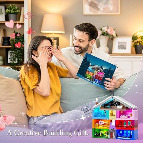 DreamCreators House Building Toys Set with Led Light, Architecture Building Model Compatible with Lego Ideal Present Merch for Adults Girl 8-12 Valentine Wedding Anniversary Birthday Christmas thumbnail 2