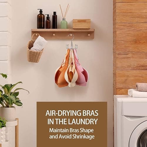 ZEDODIER Belt Hanger, Rotatable Belt Rack Closet Accessories Organizer, Maximum 24 Storage Capacity, Hanging Holder Storage Hook for Belt, Bra, Tank Top, Tie, Scarf, Purse, Silver - Silver - 1 Pack thumbnail 6