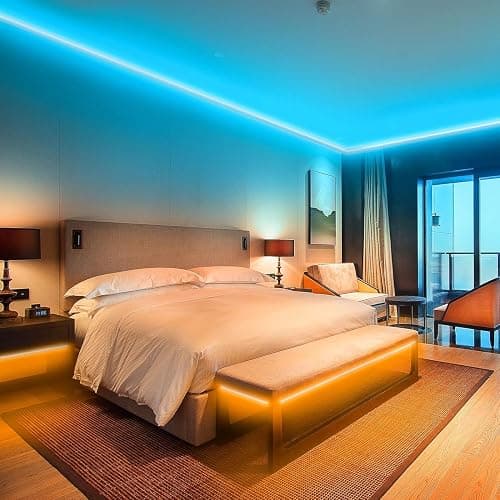 KSIPZE 20m Led Strip Lights RGB Music Sync Color Changing, Led Lights with Bluetooth App Remote Control, Flexible Lights for Bedroom Lighting Home Decoration - 20M thumbnail 6