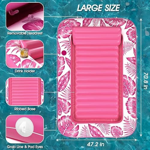 Inflatable Tanning Pool Lounger Float - Jasonwell 4 in 1 Sun Tan Tub Sunbathing Pool Lounge Raft Floatie Toys Water Filled Tanning Bed Mat Pad for Adult Blow Up Kiddie Pool Kids Ball Pit thumbnail 3