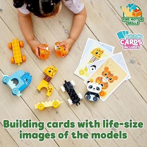 LEGO DUPLO My First Animal Train 10955, Toys for Toddlers and Kids 1.5-3 Years Old with Elephant, Tiger, Panda and Giraffe Figures, Learning Toy thumbnail 5