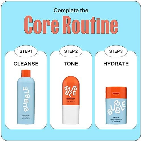 Bubble Skincare Level Up Gel Moisturizer (50ml) + Fresh Start Gel Cleanser (125ml) + Bounce Back Balancing Facial Toner Mist (55ml) thumbnail 7