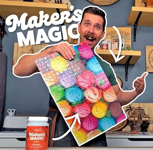 SCORCH MARKER - Maker’s Magic Sealer - Gloss Finish 8oz, All Purpose Glue, Waterbase & Waterproof Sealer for Crafts, Clear Glue for Glitter, Adhesive for Crafts, Decoupage, Wood, Fabric & More, 1 Pack thumbnail 7