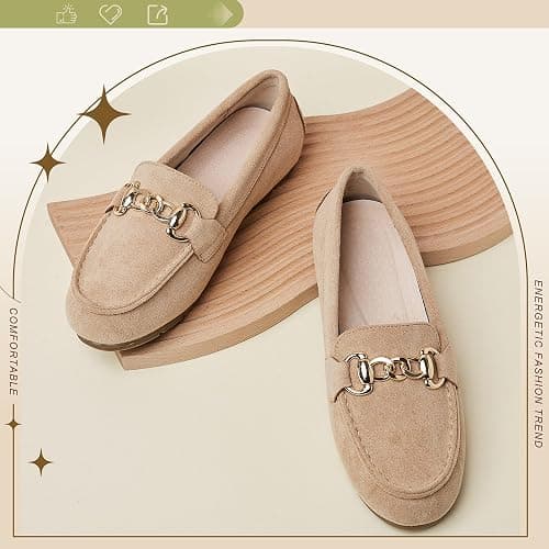 ABEJOJO Women's Loafer Shoes, Comfortable Slip on Casual Flat Penny Shoes for Walking, Driving, Dressy thumbnail 6