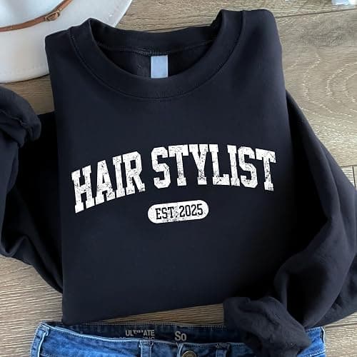 Chillever Personalized Hairstylist Sweatshirt, Custom Hairdresser Sweater, Salon Crewneck, Graduation Gift for Beauty Professional, Appreciation Week Present thumbnail 3