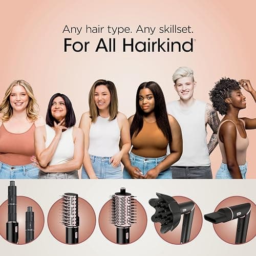 Shark Hair Dryer | FlexStyle Hair Styling System | Portable & Powerful Blow Dryer Brush | Hair Curler & Volumizer | 6 Styling Tools Included | Best for All Hair Types | Black | HD440BK thumbnail 14