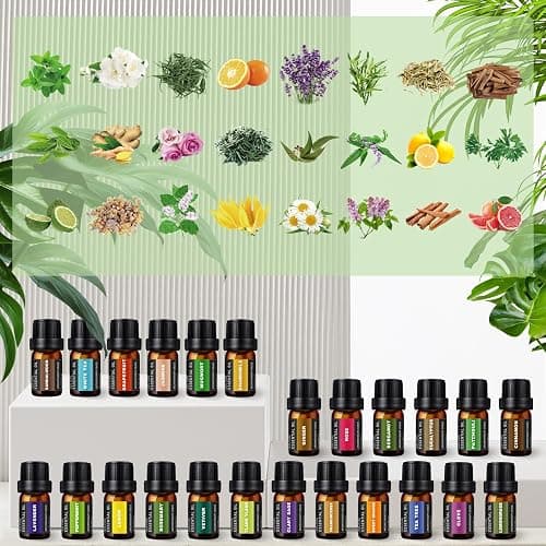 24 Bottles Essential Oil Set - Natural Essential Oils - Perfect for Diffuser, Massage, DIY Candle and Soap Making (5ml) thumbnail 3