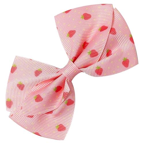 LUV HER Strawberry Shortcake Alligator Hair Clips for Kids – 7-Pack Non-Slip 4-Inch Hair Bows – Girls Hair Accessories with Sweet Character Prints – Ages 3+ – Non-Toxic Material thumbnail 3