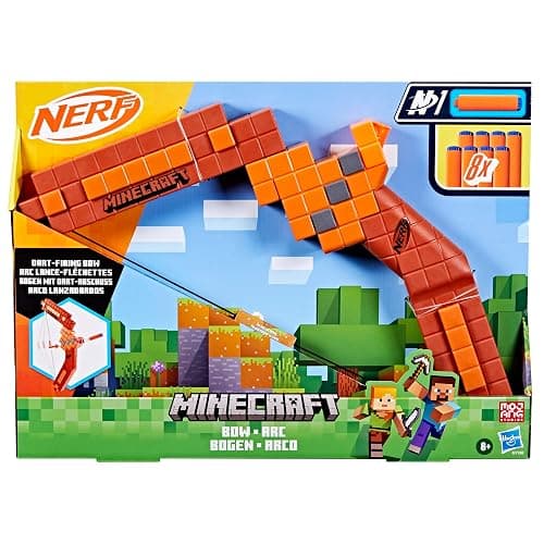 Nerf Minecraft Bow Dart Blaster, 8 Nerf N1 Darts thumbnail 3