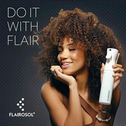 FLAIROSOL - The Original, Spray Bottle for Hair, Plants & More, Continuous Mister, Ultra Fine Water Mist, 10.1oz/300ml, Clear Bottle - Black Print thumbnail 7