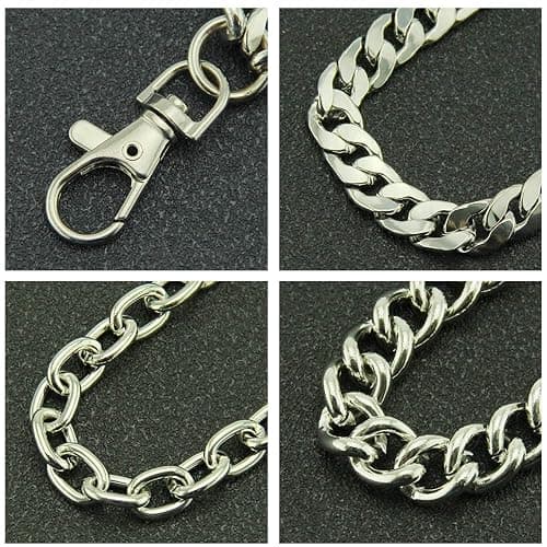 Lainrrew Trousers Chain, Pants Chain Belt Chain Wallet Chain Pocket Chain Hip Hop Punk Jeans Chain Key Chain Goth Accessories for Eboy Egirl Women Men (Silver) thumbnail 6