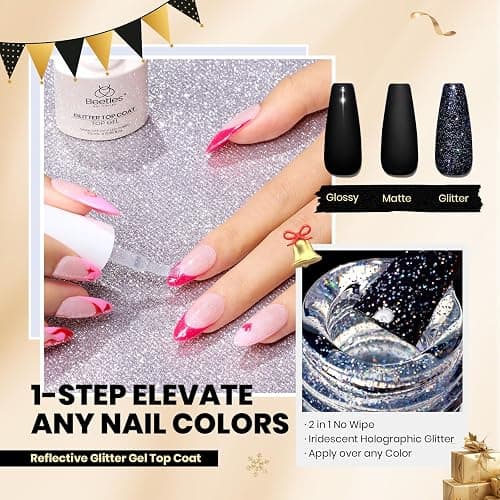 beetles Gel Polish 44pcs Winter Gel Nail Polish Set 36 Colors Brown Burgundy Red Blue Purple Green Black White with Base Top Coat UV LED Needed Salon DIY at Home Christmas Gift for Women Colorful Muse thumbnail 6