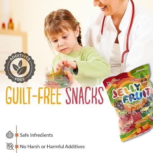 Apexy Jelly Fruit Candy – Assorted Fruit Flavors, Halloween Treat Juicy Chewy Gel Snacks, Kids & Adults Party Favors, Fun Treats for Goodie Bags & Events 46.9oz (1330g) thumbnail 6