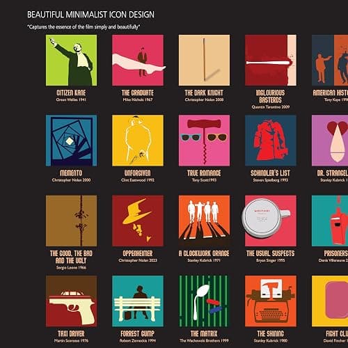 Travel Revealer 100 Movie Scratch Off Poster 2025 Selected IMDb Top 100 Movies Scratch Off Poster 17x24 Best Films of All Time Movie Bucket List thumbnail 8
