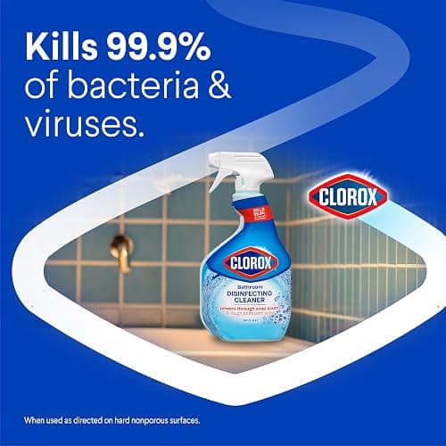 Clorox Disinfecting All-Purpose Cleaner, 32 fl. Oz., and Bathroom Cleaner, Bleach Free, Household Essentials, Cleans Dirt and Grime Off Most Surfaces and Countertops, 32 fl. oz. thumbnail 6