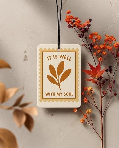 DVFDBHSV Orange Boho Christian Car Air Freshener 4 Pcs for Women Girls | Religious Car Accessories Mirror Decor, Orange Christian Hanging Air Freshener for Cars Closet Drawer Books thumbnail 5