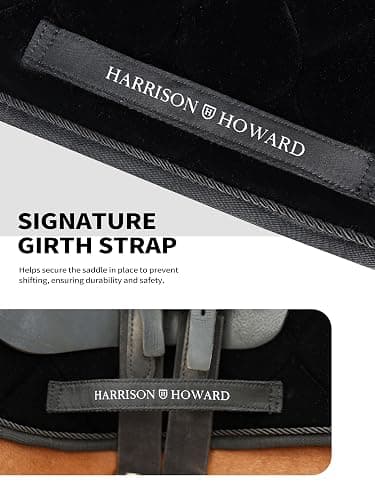 Harrison Howard General Purpose Saddle Pad for Horse Riding Training English Saddle Pad Soft Cushioning for Horse Back thumbnail 4
