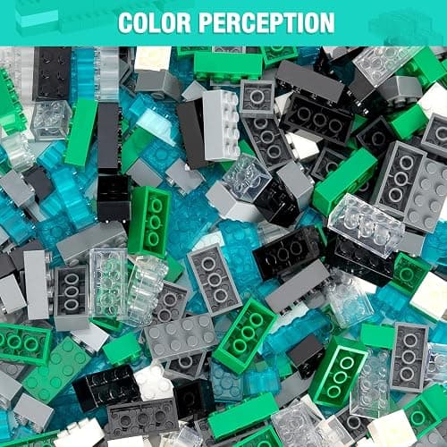 MANNIDOO 360 Pieces Building Bricks, Classic Basic Flats Parts and Pieces - 2x4 Brick x200 and 2x2 Brick x160, Moc Building Bulks Compatible with All Major Brands, Light Grey thumbnail 6
