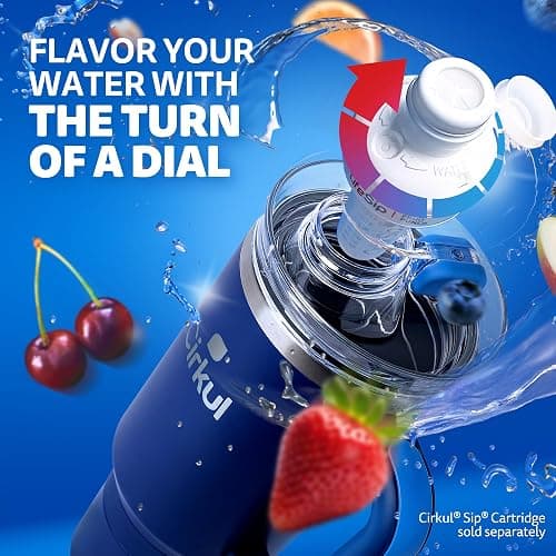 Cirkul 40oz. Midnight Blue Stainless Steel Tumbler with Handle, All-Day StrawSip™, Double-Wall Insulated thumbnail 7