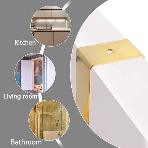 Dseap Over The Door Hook Hanger - Fits 1 3/8" to 1 3/4" Standard Doors | 5 Tri Hooks Heavy Duty Towel/Coat Rack | Door Organizer for Clothes, Jackets, Hats, Towels, Gold thumbnail 9