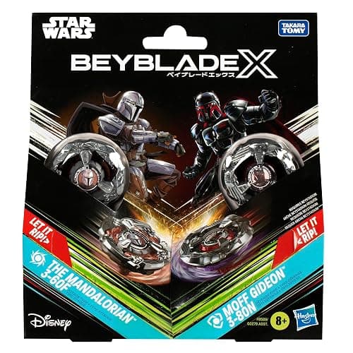 Beyblade X and Star Wars Collab The Mandalorian 3-60F vs. Moff Gideon 3-80N, Multipack thumbnail 3