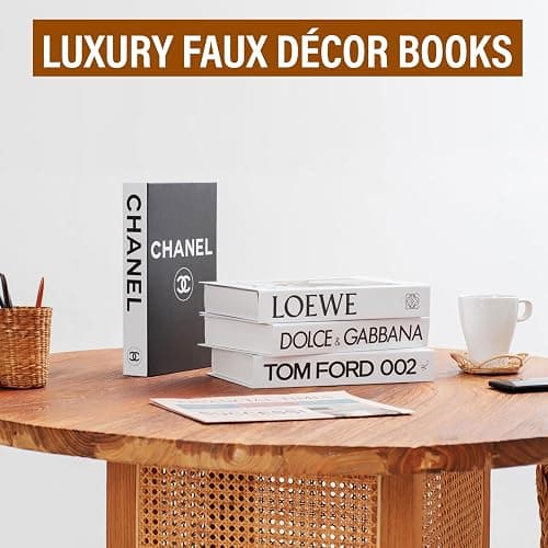 PROBENEX Decorative Books_White – Fake Books for Home & Room Decor, Aesthetic Shelf & Designer Set - White_large thumbnail 8