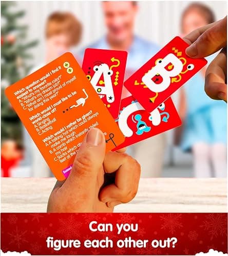 SUSSED The Wacky ‘What Would You Do?’ Social Card Game - Kids Stocking Stuffer, Gift & Family Travel Game for Boys, Girls, Teens - Fun & Easy to Play - Ages 7+ - Oddball Orange Deck thumbnail 3