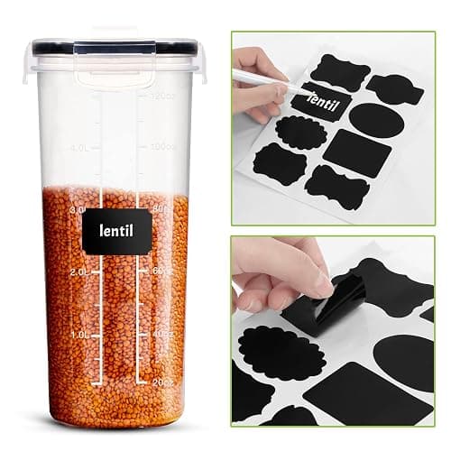 Utopia Kitchen Cereal Containers Storage Set – 3 Pack 4L(135.2 oz) Airtight Food Storage Containers with Lids, BPA-Free Cereal Dispensers for Pantry Organization and Storage (Clear) thumbnail 6